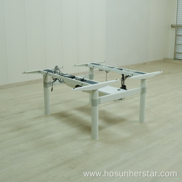 Face to face double lifting table stand